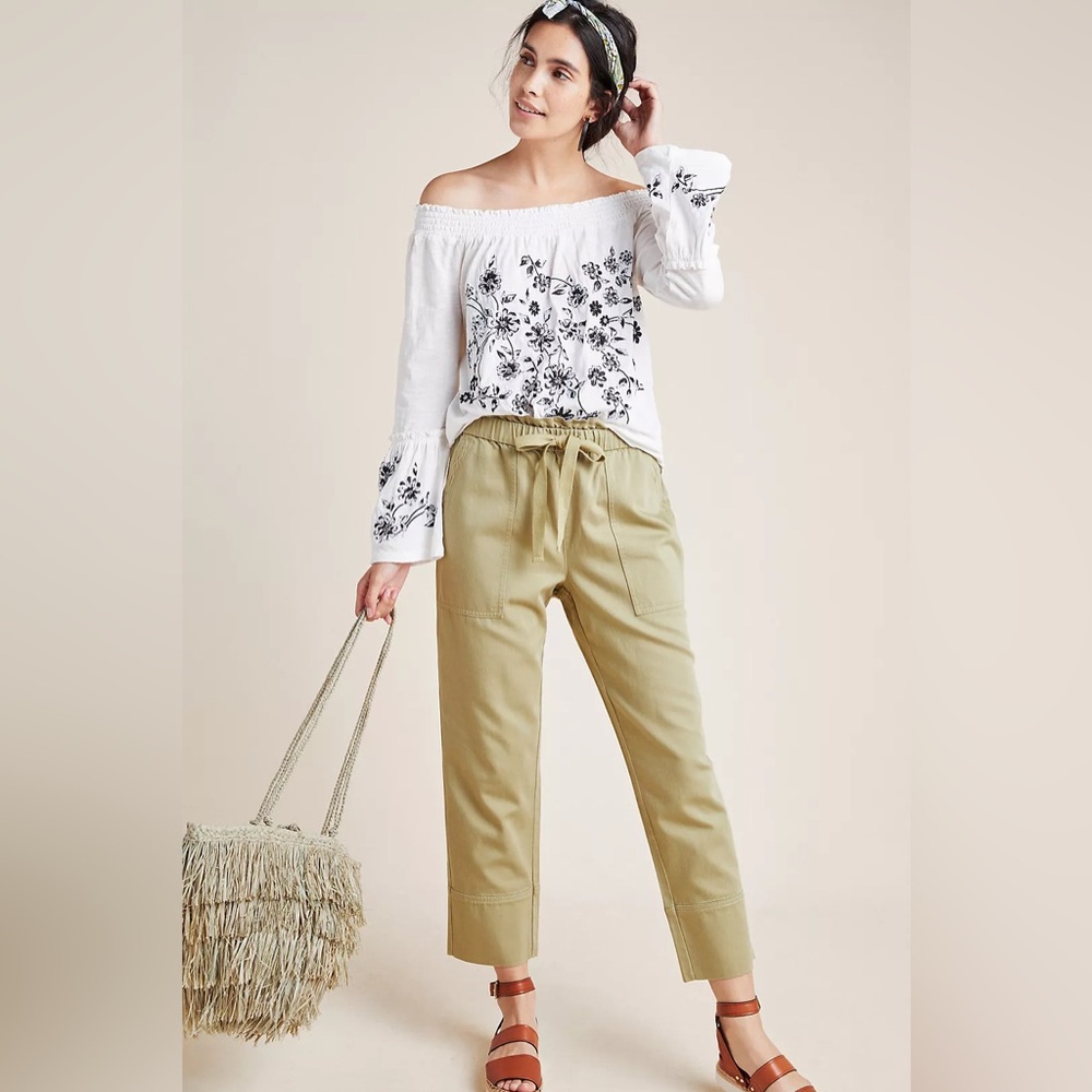 Anthropologie Annie Embroidered Off-The-Shoulder Blouse - Size S - Picture 4 of 9
